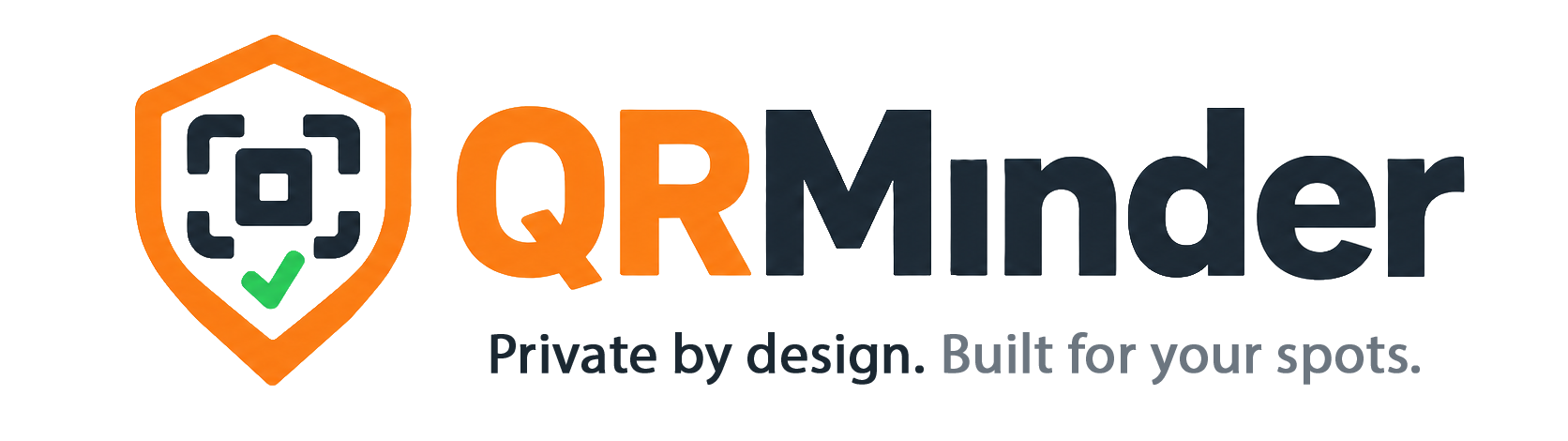 QRMinder — Private by design. Built for your spots.